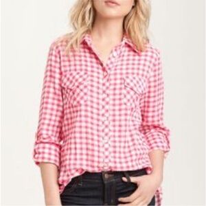 C&C California Pink Checkered Button-Down Shirt
